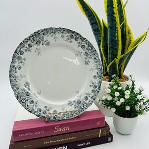 Antique 1891-1897 Alfred Meakin "Grange" Green Floral Dinner Plate England 9"